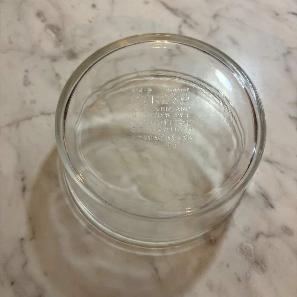 Pyrex 414-B Clear Glass 400ml Mixing Storage Bowl Corning NY USA Oven Microwave